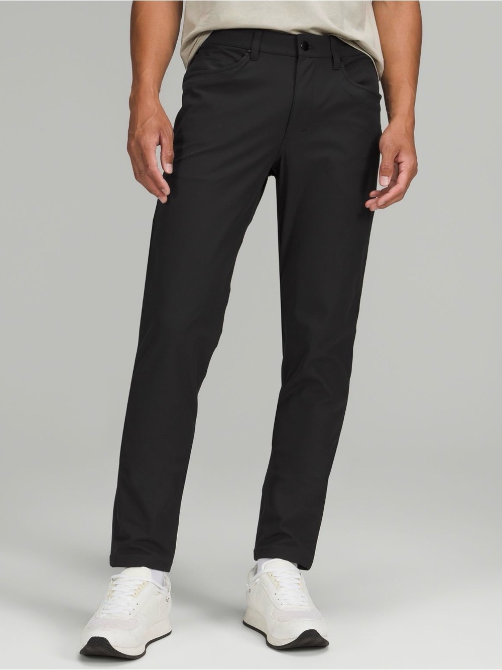 LIKE NEW! Lululemon Men's Black ABC Slim-Fit 5 Pocket Pant 34W Warpstreme